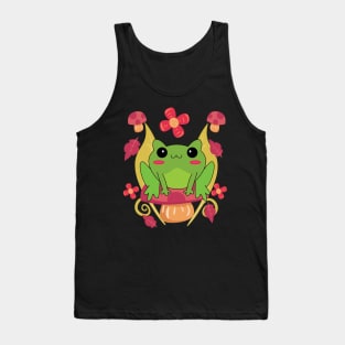 Woodland Frog Fall Cottage Core Design Tank Top